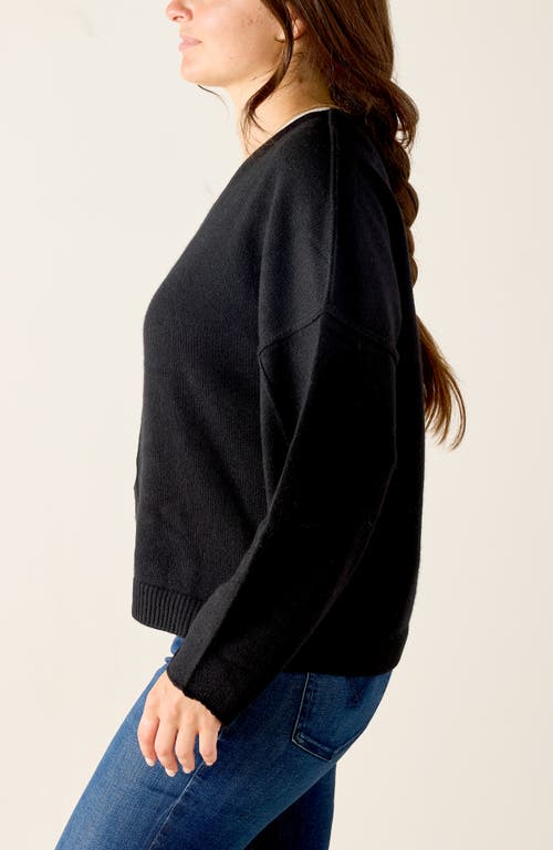 Voyageur By Mersea Lugano Cashmere V-neck Sweater In Black