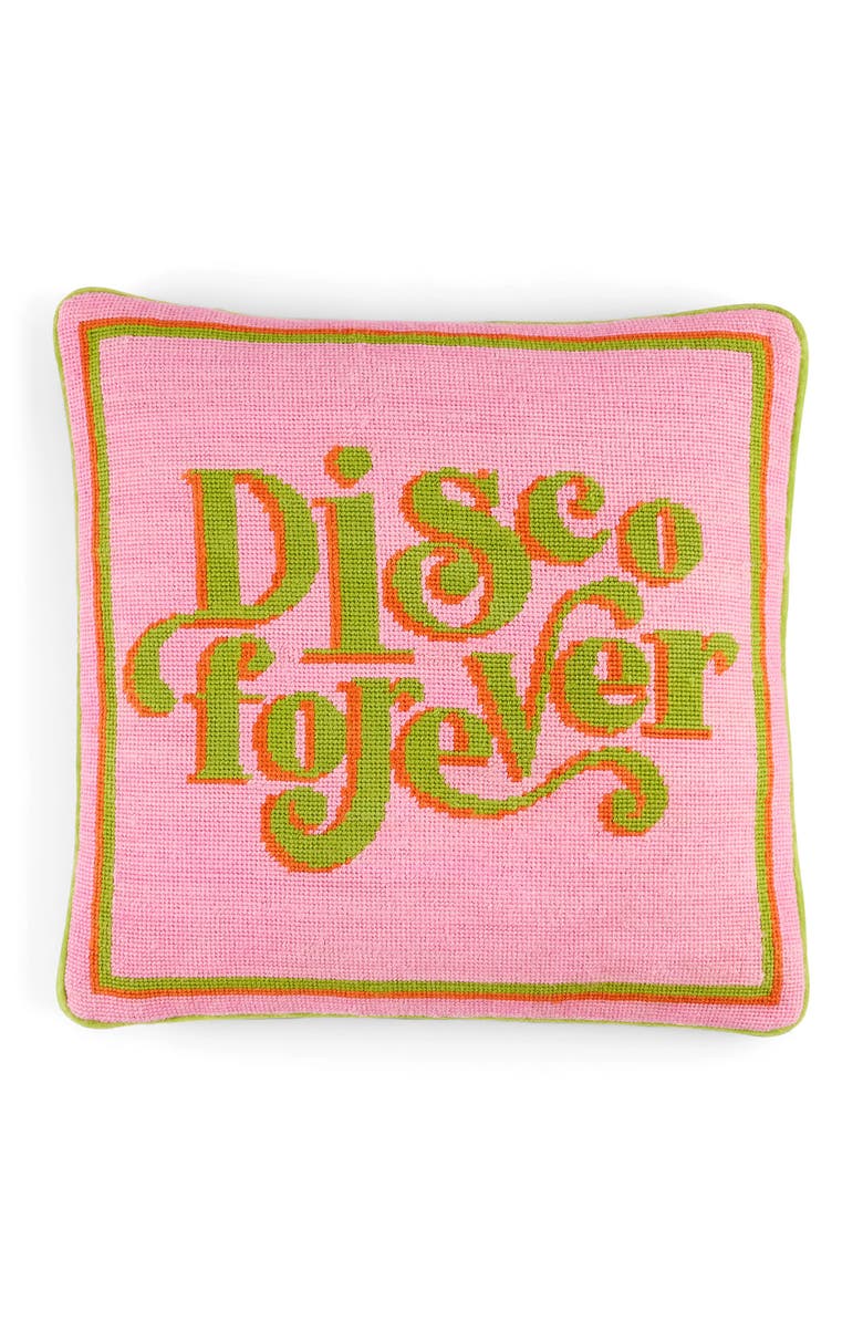 Jonathan Adler Disco Forever Needlepoint Pillow, Main, color, 