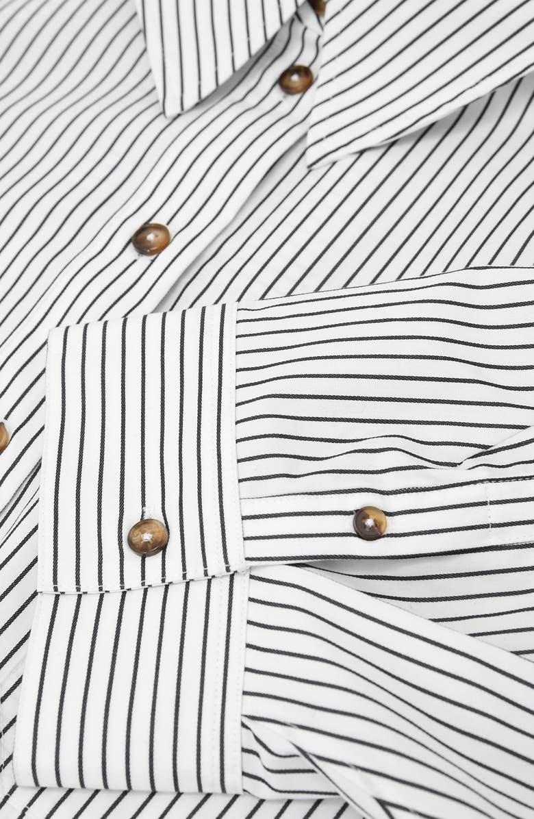Reiss Saoirse Stripe Button-Up Shirt, Alternate, color, Ivory/ Blue