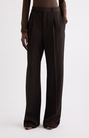 Saint Laurent Pinstripe Wide Leg Pants