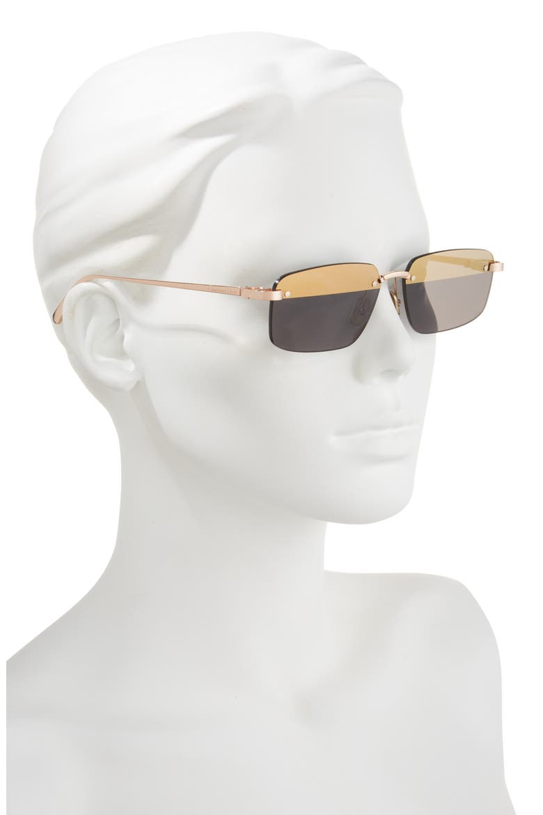 'CDior S4U Rectangular Sunglasses, Alternate, color, MATTE ROSE GOLD / SMOKE