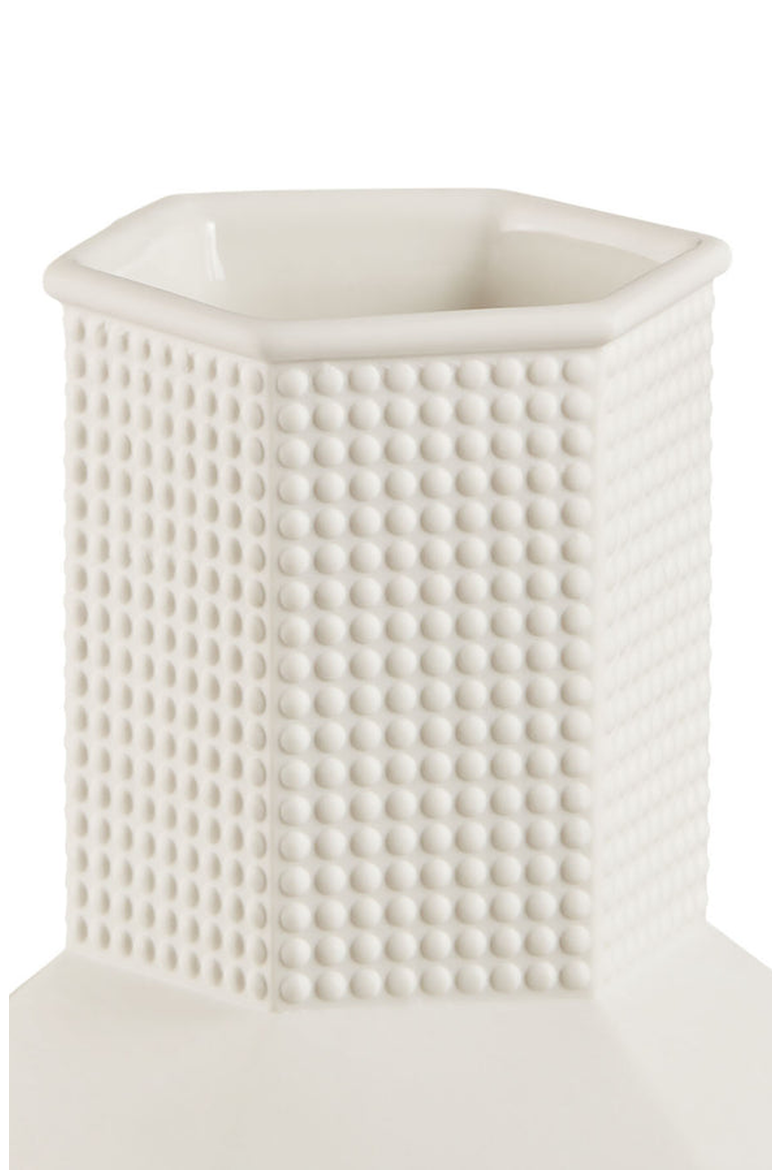 Charade Studded Vase, Alternate, color, White