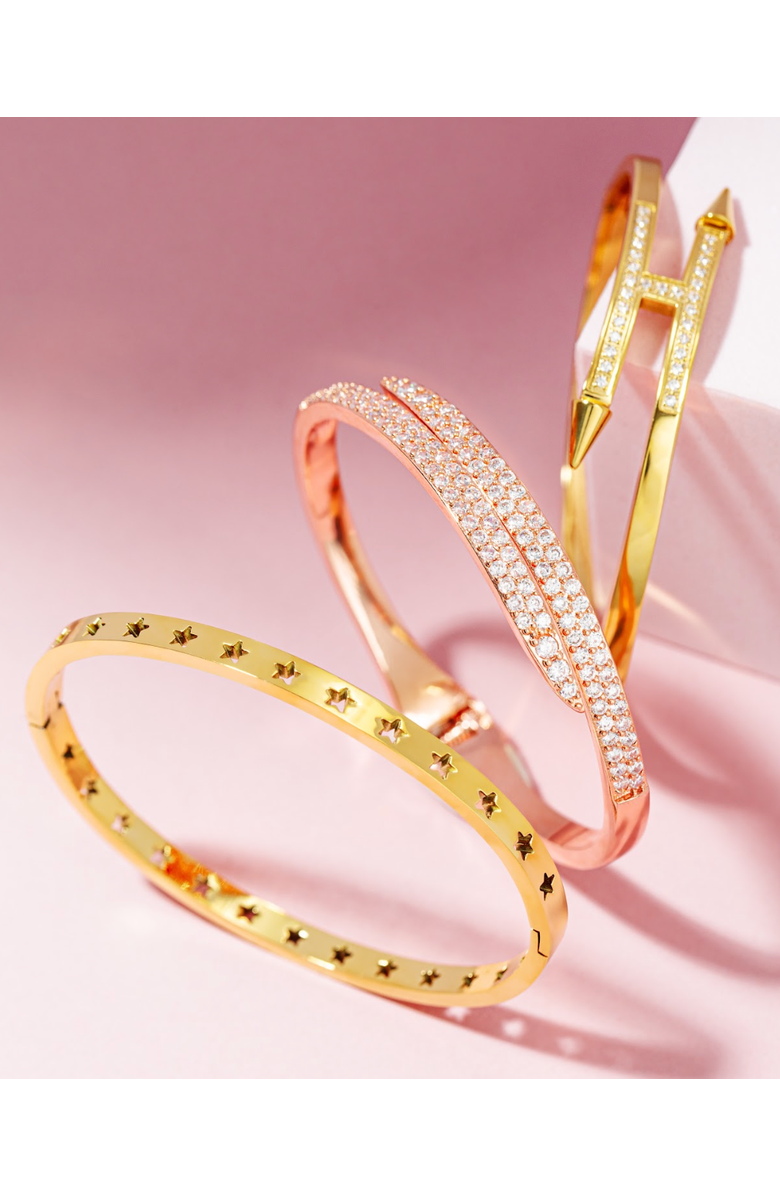 Mazin Jewels Star Bangle, Alternate, color, Gold