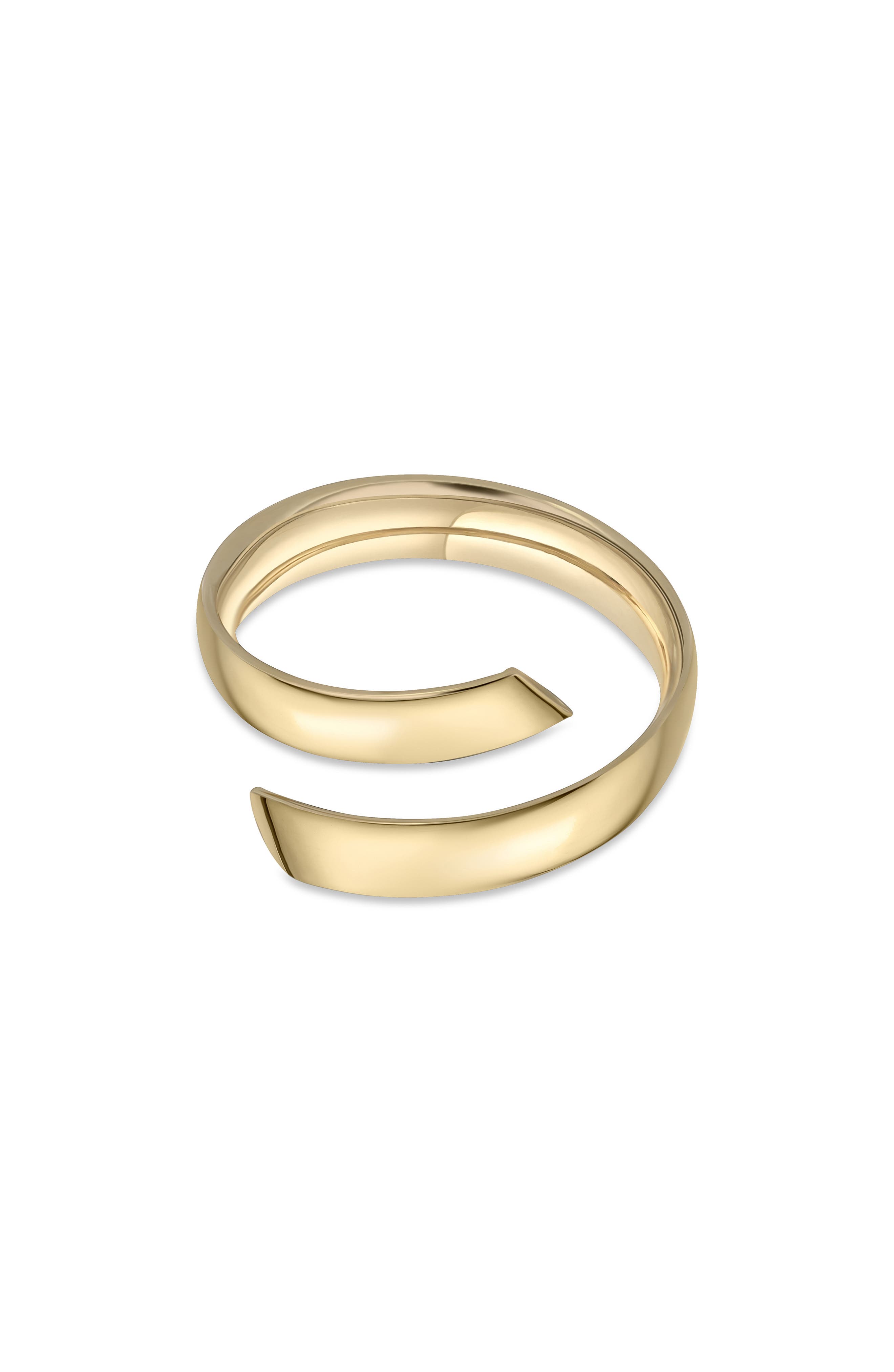 Женские аксессуары Bony Levy 14K Gold Beveled Edge Bypass Ring — фото 4