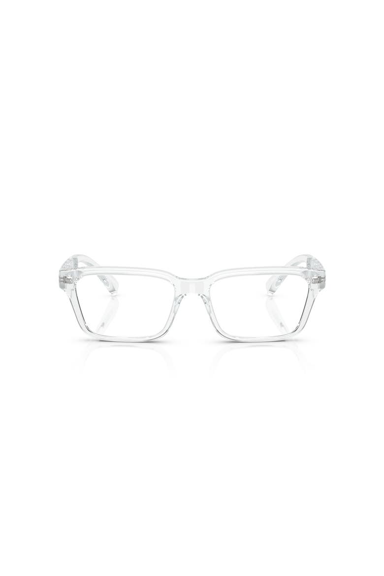 55mm Rectangle optical glasses, Alternate, color, Transparent