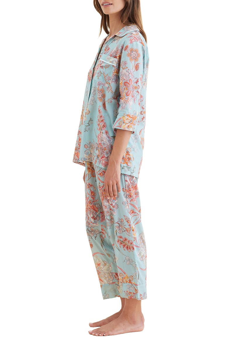 Papinelle Coco Cotton & Silk Crop Pajamas, Alternate, color,