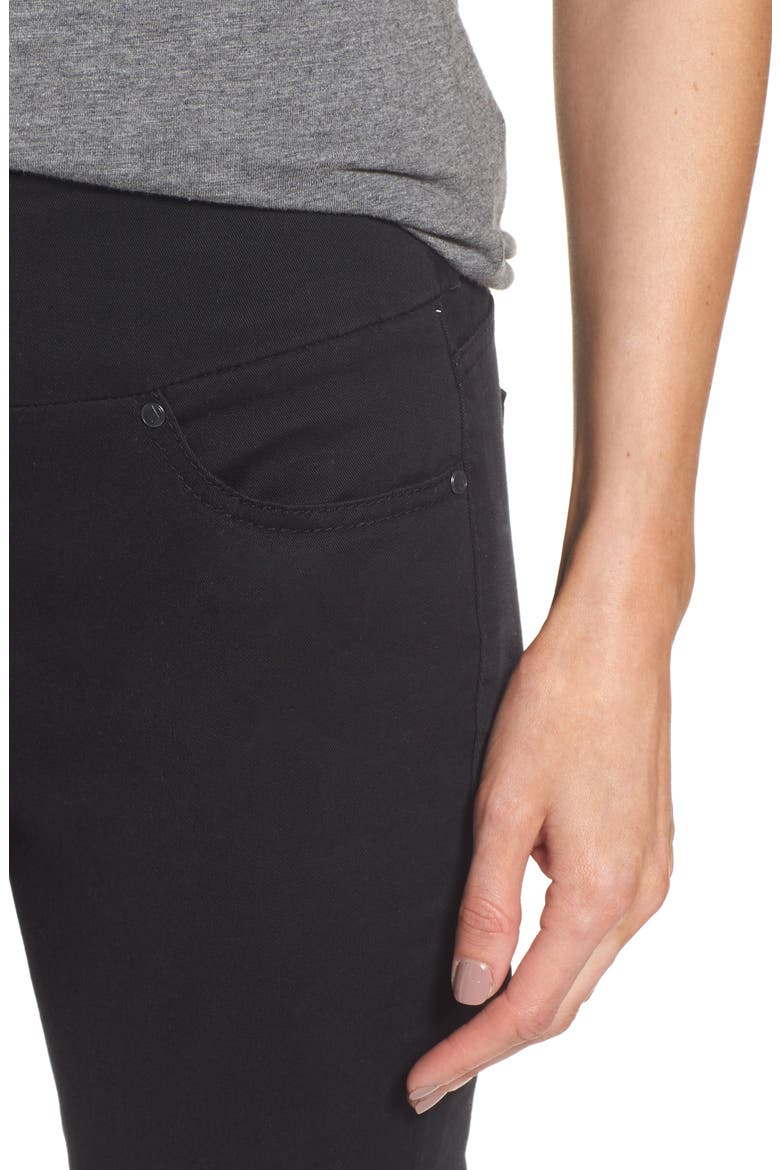 Jeans Amelia Pull-On Slim Stretch Twill Ankle Pants, Alternate, color, BLACK