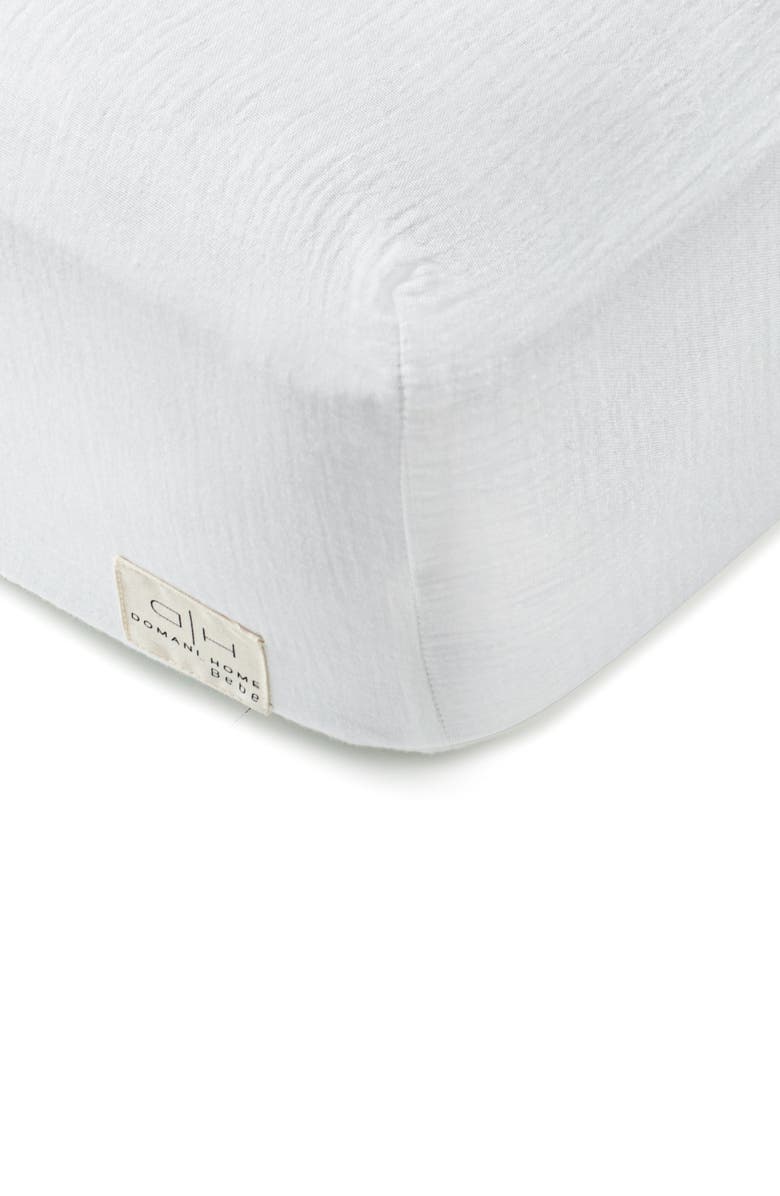 Domani Home Gauze Bebe Portable Crib Mattress Cover, Main, color, White