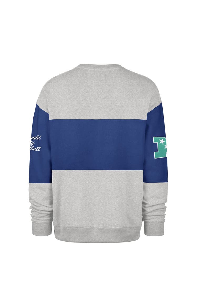 Men's '47 Royal/Heather Gray Seattle Seahawks Blockfield Maximalist Sweatshirt, Alternate, color, Royal