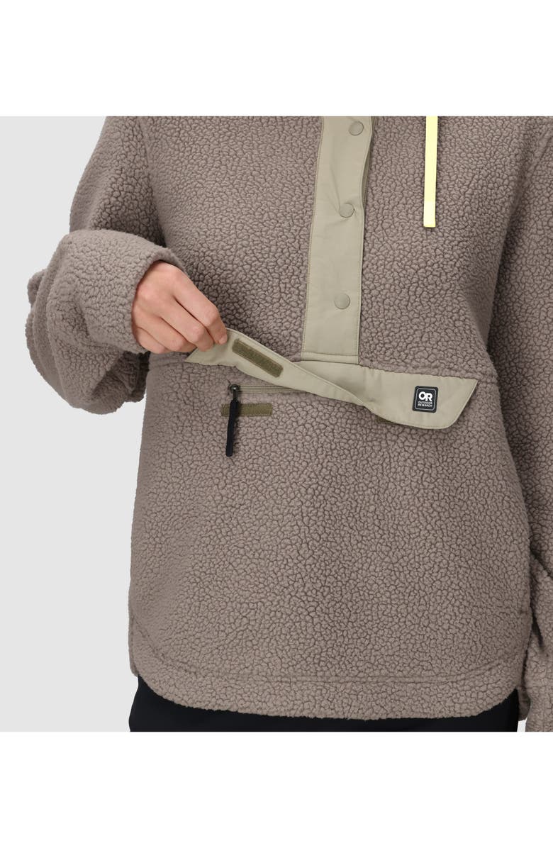 Outdoor Research Grayland High Pile Fleece Hoodie, Alternate, color, Sable