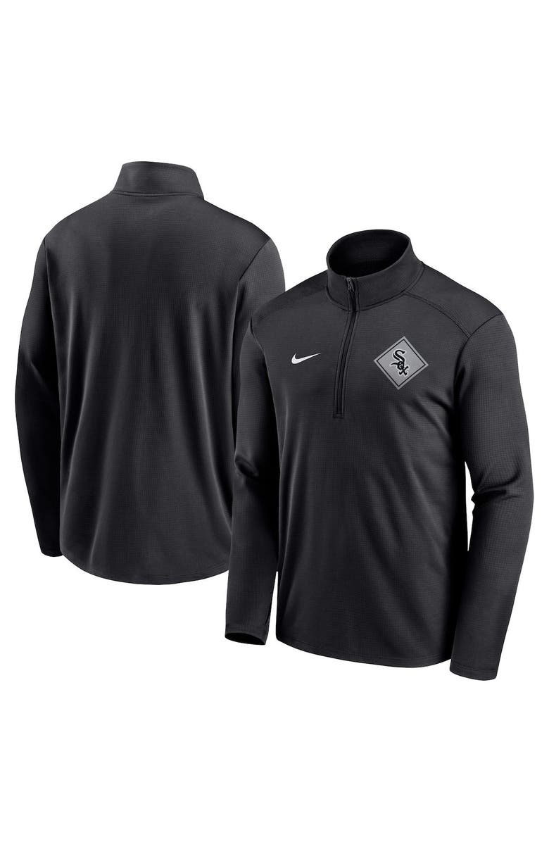 Nike Men's Nike Black Chicago White Sox Diamond Icon Pacer Performance Quarter-Zip Top, Main, color, 