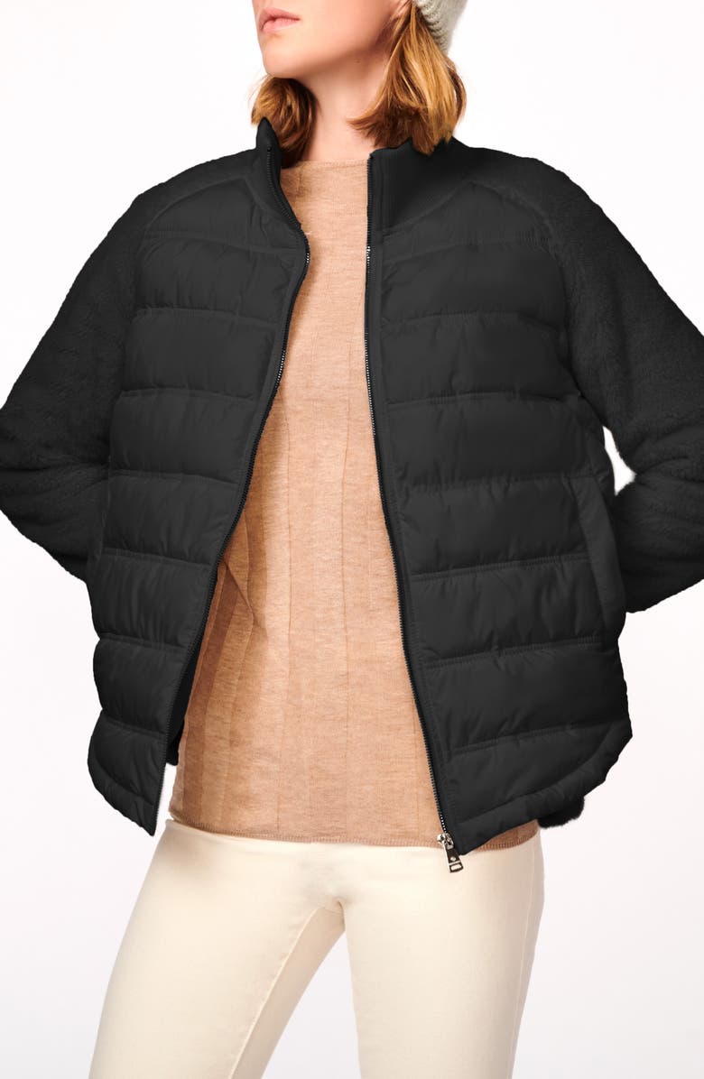 Bernardo Mixed Media Puffer Jacket, Alternate, color,