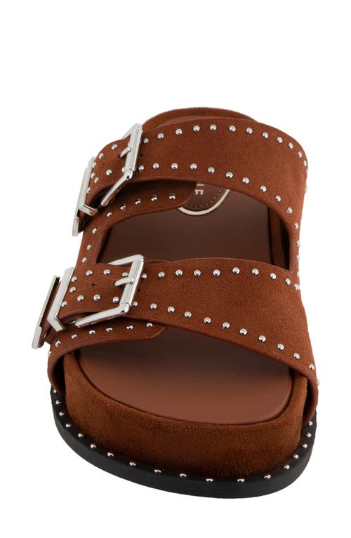 Kenneth Cole Gradie Wedge Sandal In Cognac Suede