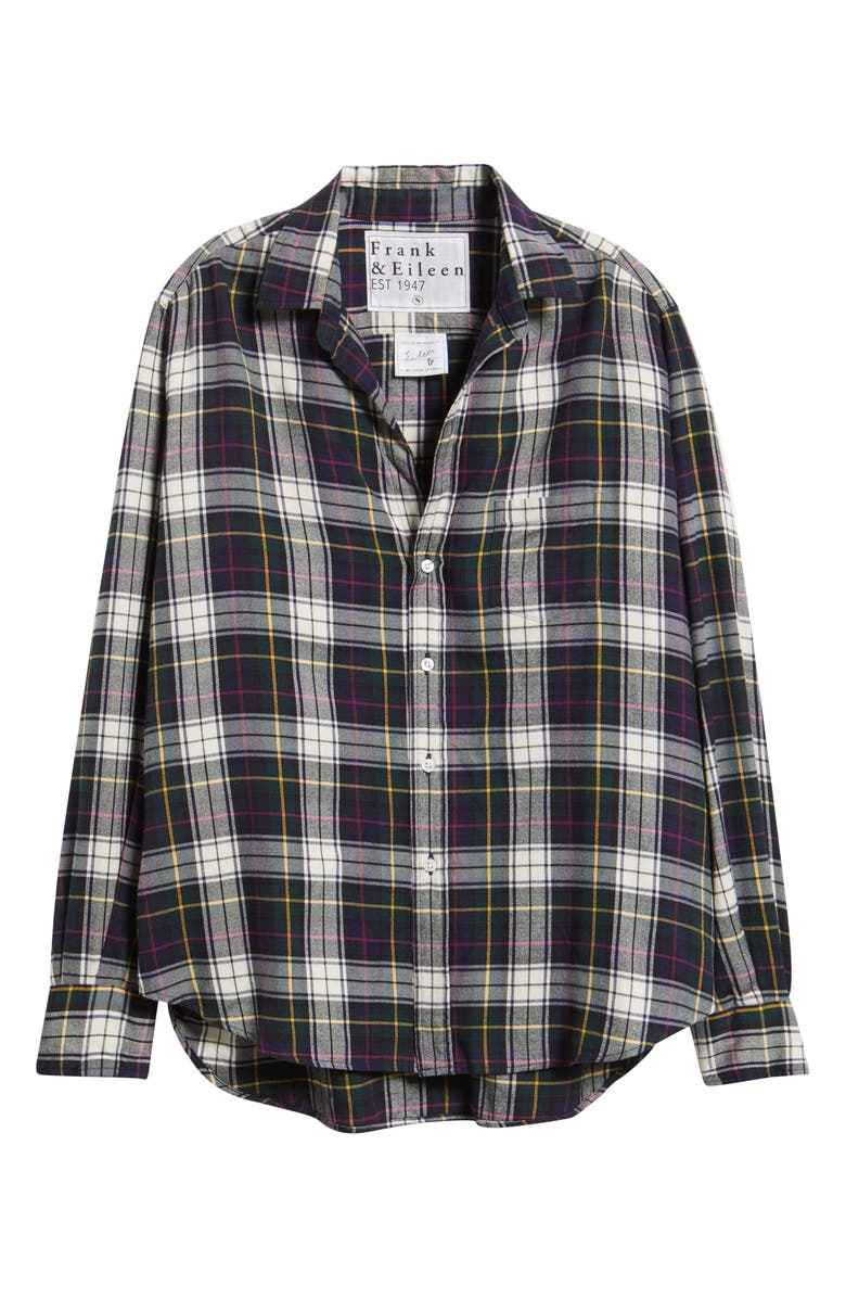 Frank & Eileen Plaid Relaxed Fit Cotton Button-Up Shirt, Alternate, color, White Nav Red Plaid