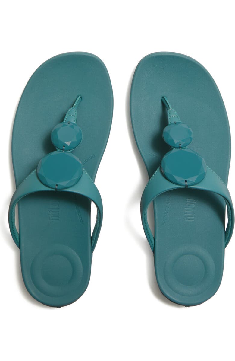 FitFlop Solay Glossy-Disc TP Sandal, Alternate, color, Teal