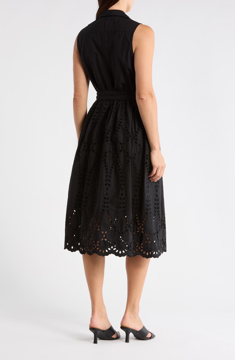 Frank & Eileen Sleeveless Cotton Eyelet Dress, Alternate, color, Black Eyelet