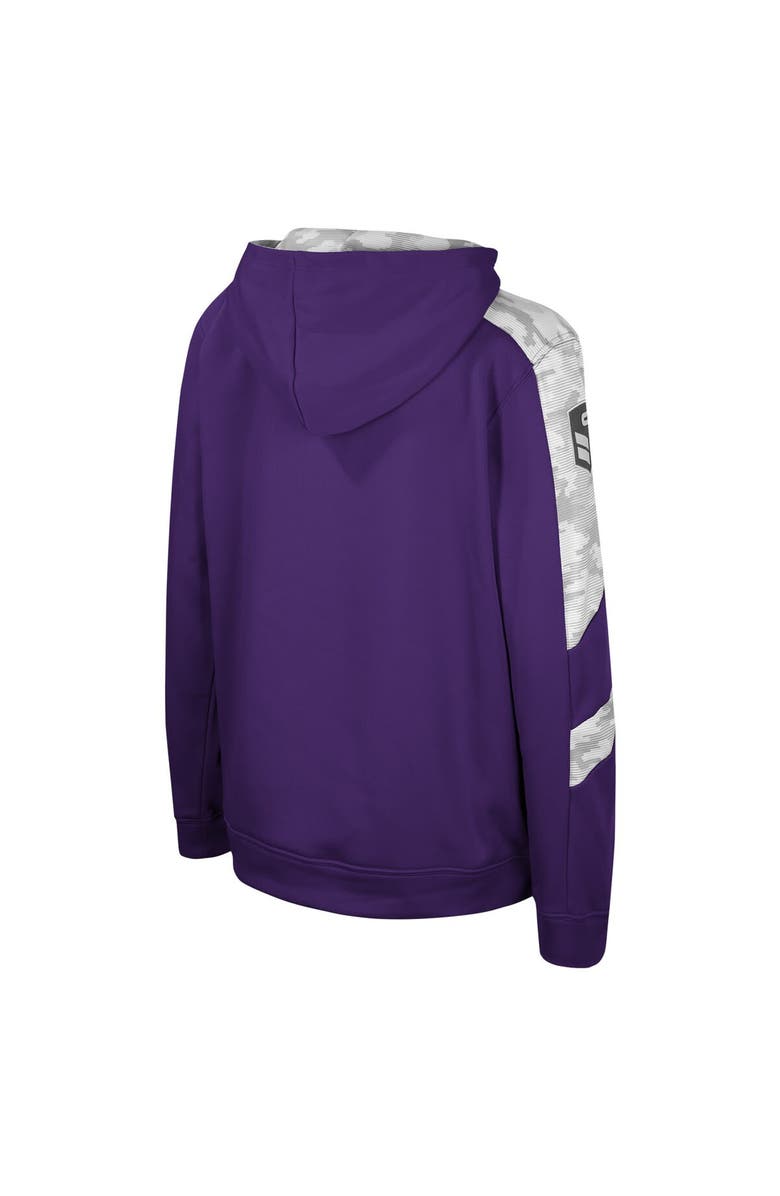 COLOSSEUM Youth Colosseum Purple TCU Horned Frogs OHT Military Appreciation Cyclone Digital Camo Pullover Hoodie, Alternate, color, Purple