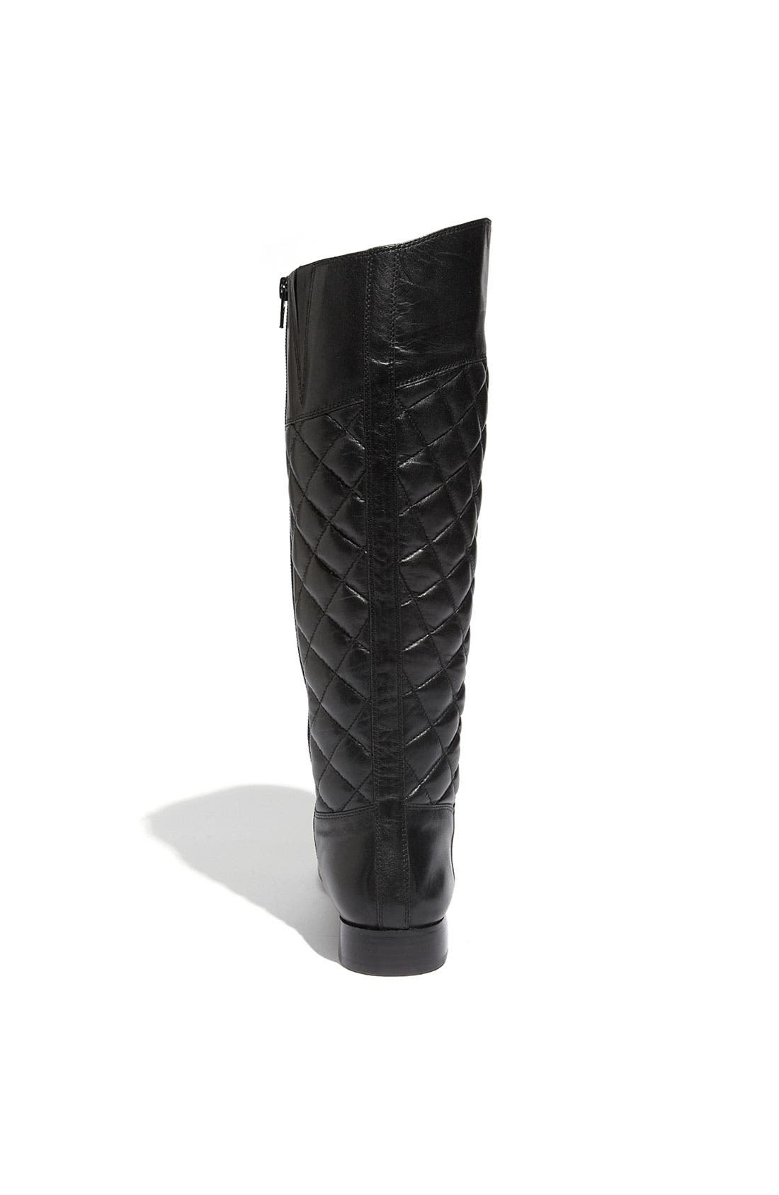 'San Angelo' Quilted Boot, Alternate, color, BLACK