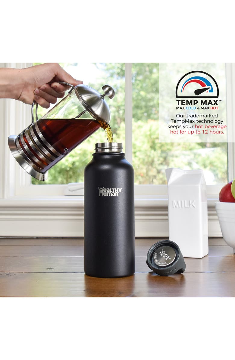 Healthy Human The Stein Water Bottle 32 oz, Alternate, color, Slate Gray