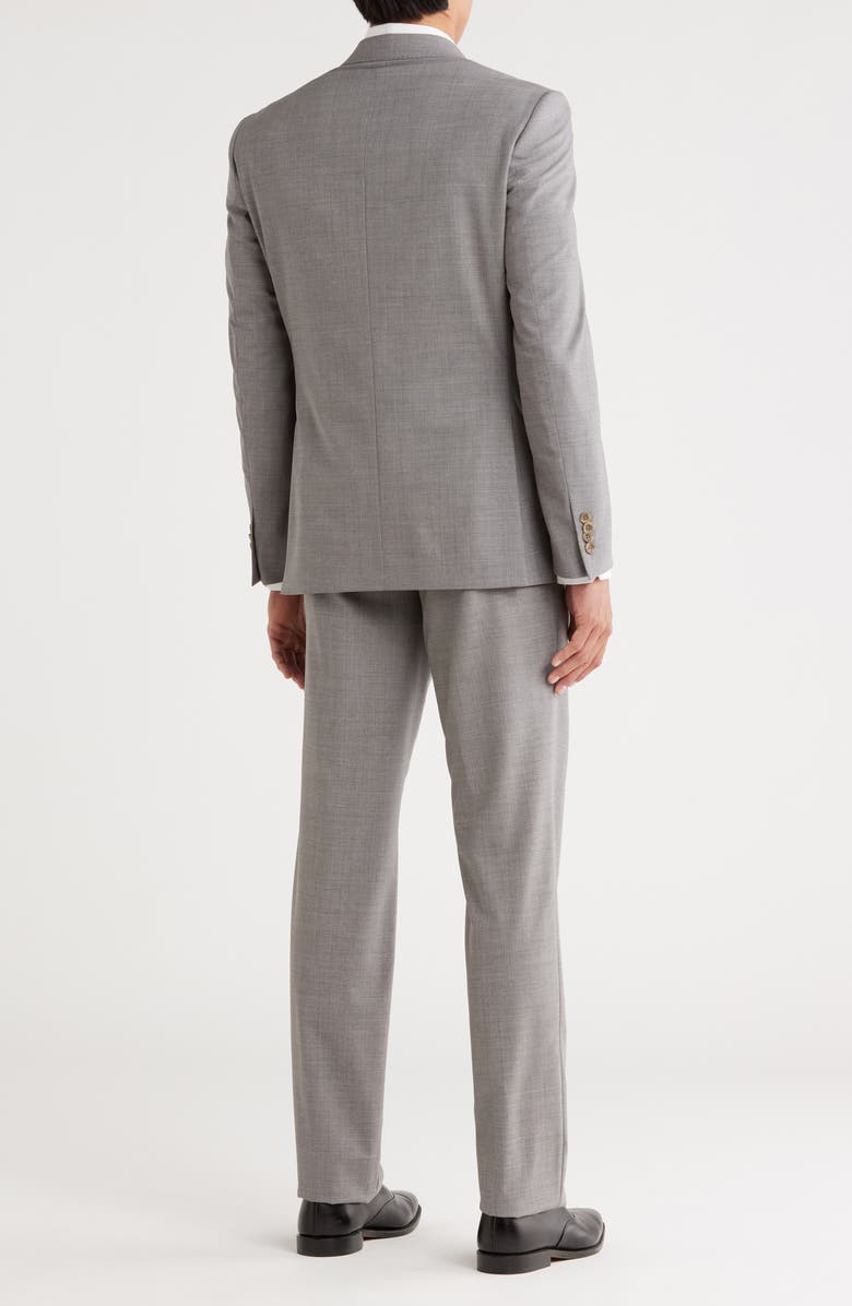 Jack Victor Esprit Grey Crosshatch Stretch Wool Suit, Alternate, color, Mid Grey
