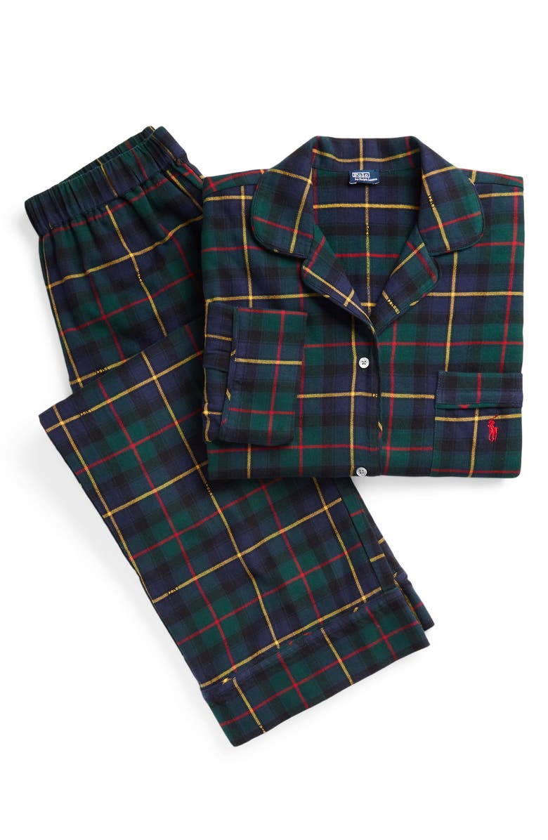 Polo Ralph Lauren Madison Plaid Organic Cotton Pajamas, Alternate, color, Polo Tartan
