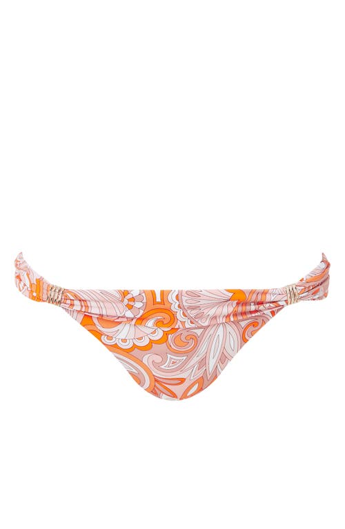 Melissa Odabash Grenada Paisley-print Bikini Briefs In Mirage Orange
