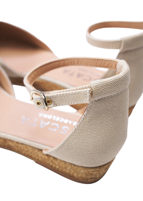 Viscata Montroig Canvas Espadrille Flats In Beige