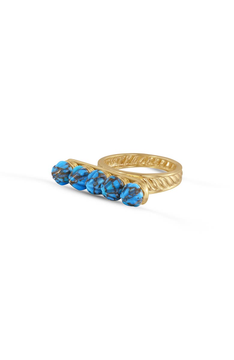 LuvMyJewelry Sun 14K Gold Vermeil Turquoise Ring Pendant Necklace, Alternate, color, 14Kt Gold Vermeil On Sterling