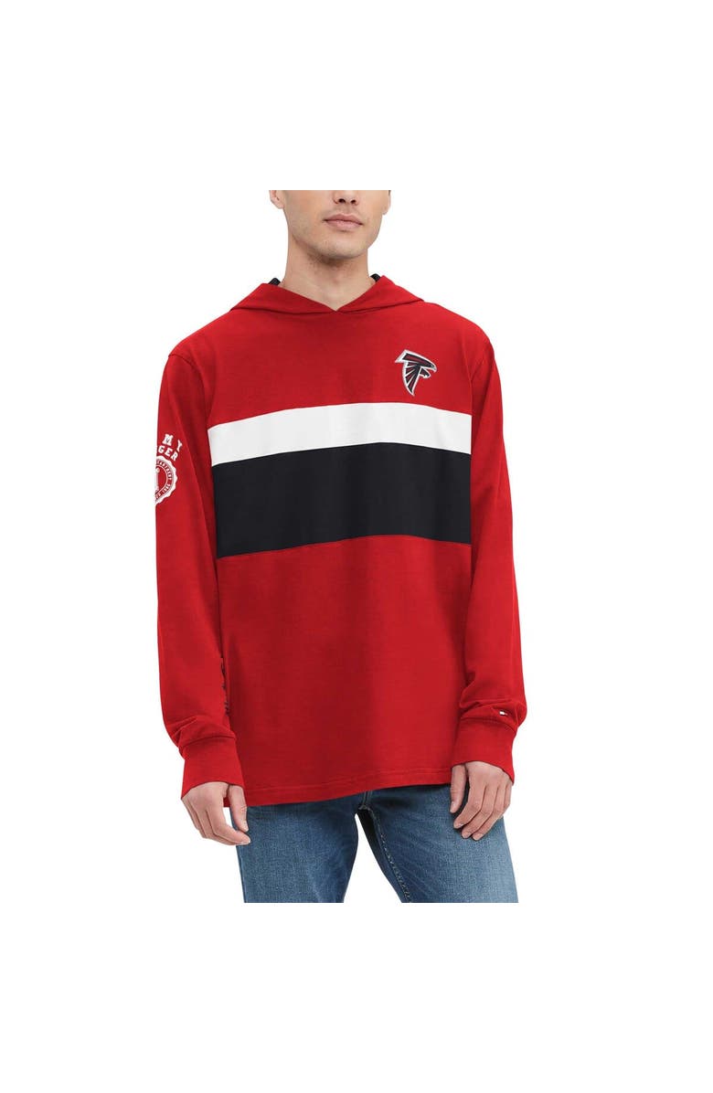 Tommy Hilfiger Men's Tommy Hilfiger  Red Atlanta Falcons Morgan Long Sleeve Hoodie T-Shirt, Alternate, color, Red