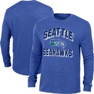 Champion Men's Champion Heather Royal Seattle Seahawks Ultimate Tri-Blend Long Sleeve T-Shirt