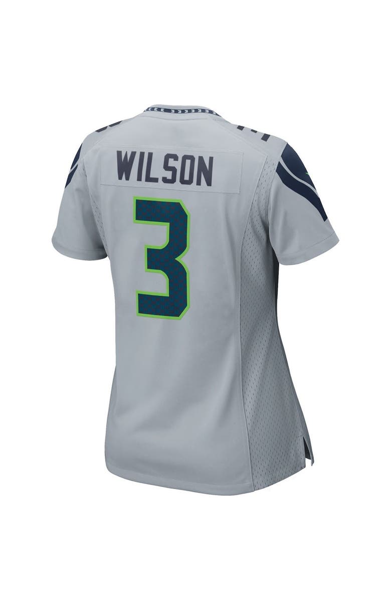 Nike Women's Seattle Seahawks Russell Wilson Nike Gray Game Jersey, Alternate, color, 