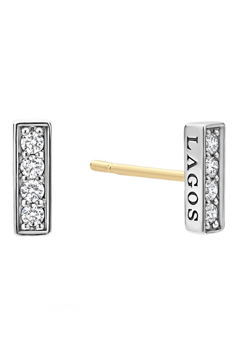 Linear Diamond Stud Earrings video