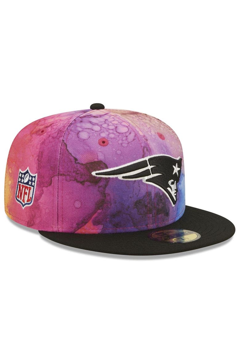 Men's New Era Pink/Black New England Patriots 2022 NFL Crucial Catch 59FIFTY Fitted Hat, Alternate, color, Pink