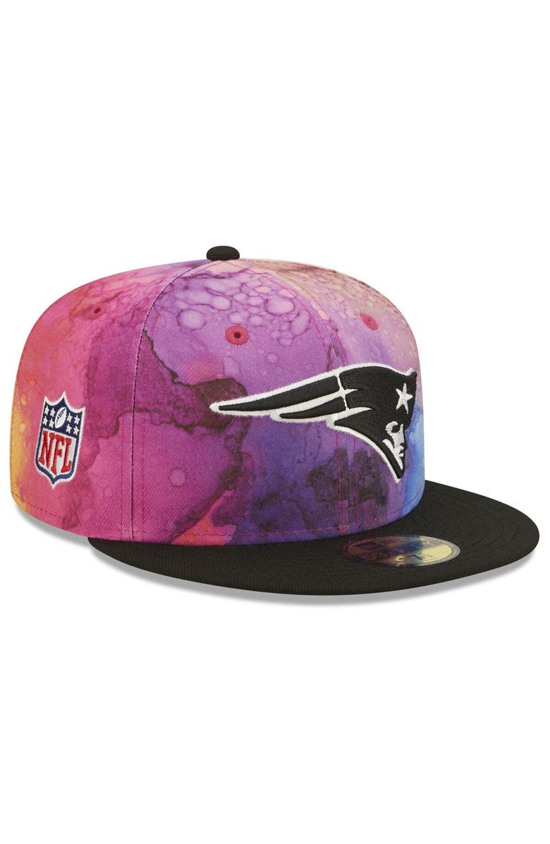 New Era Men's New Era Pink/Black New England Patriots 2022 NFL Crucial Catch 59FIFTY Fitted Hat, Alternate, color,