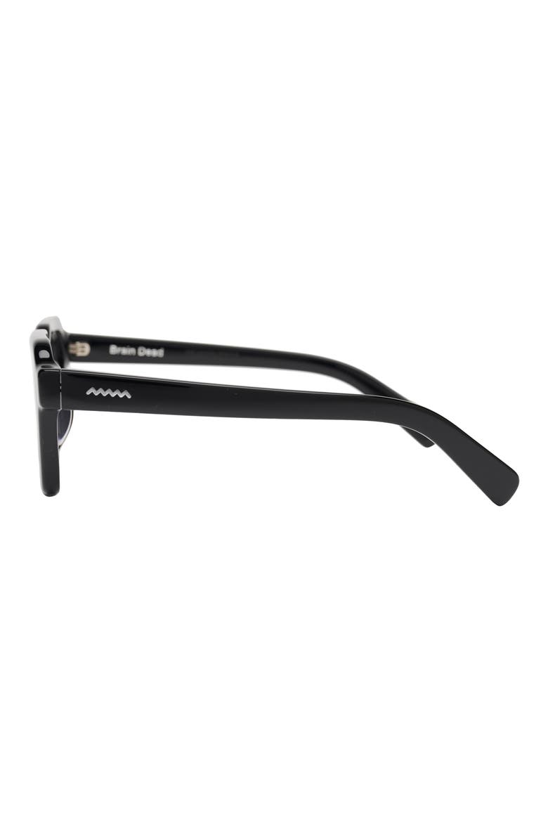 Staunton Post Modern Primitive 51mm Rectangular Sunglasses, Alternate, color, BLACK/ BLACK