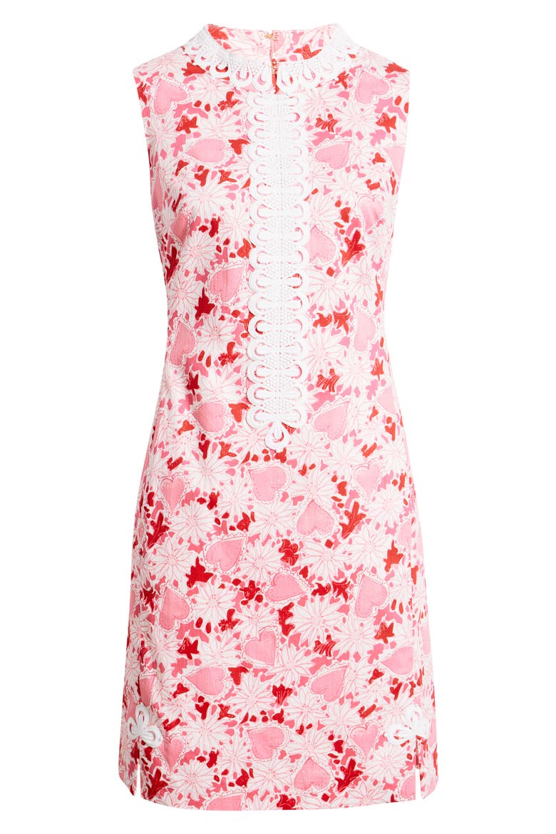 Cleodora Sleeveless Stretch Shift Dress, Alternate, color, COCONUT DEAR HEART