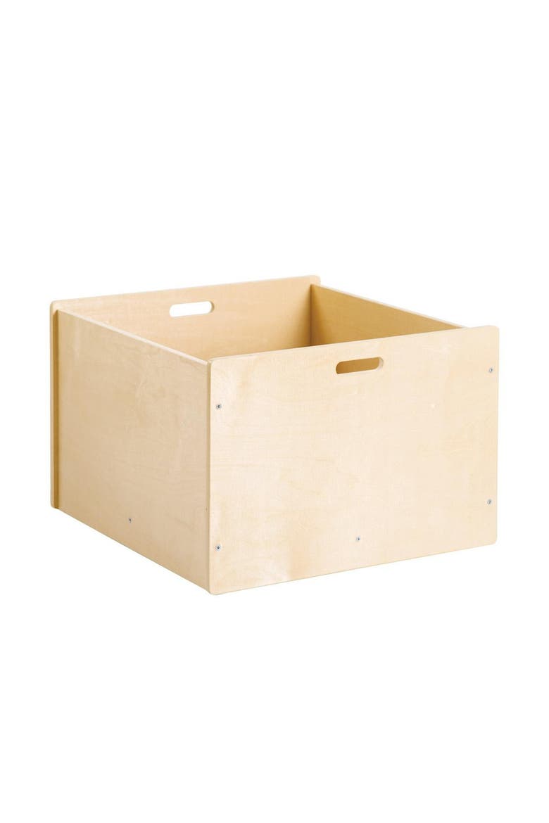 4-Sided Block Storage Box on Wheels, Main, color, Brown