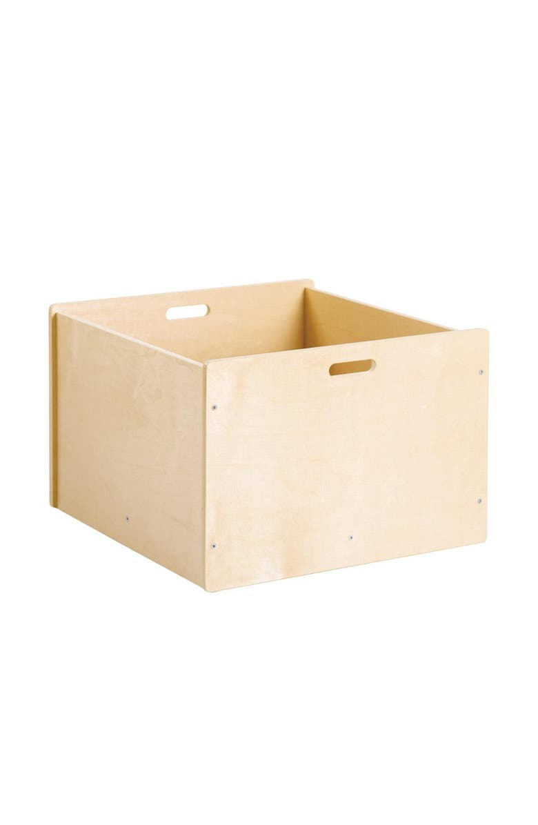 Kaplan Early Learning Company 4-Sided Block Storage Box on Wheels, Main, color, Brown