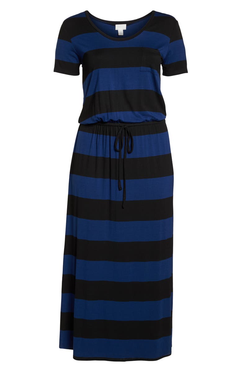 Caslon<sup>®</sup> Knit Drawstring Waist Maxi Dress, Alternate, color, 