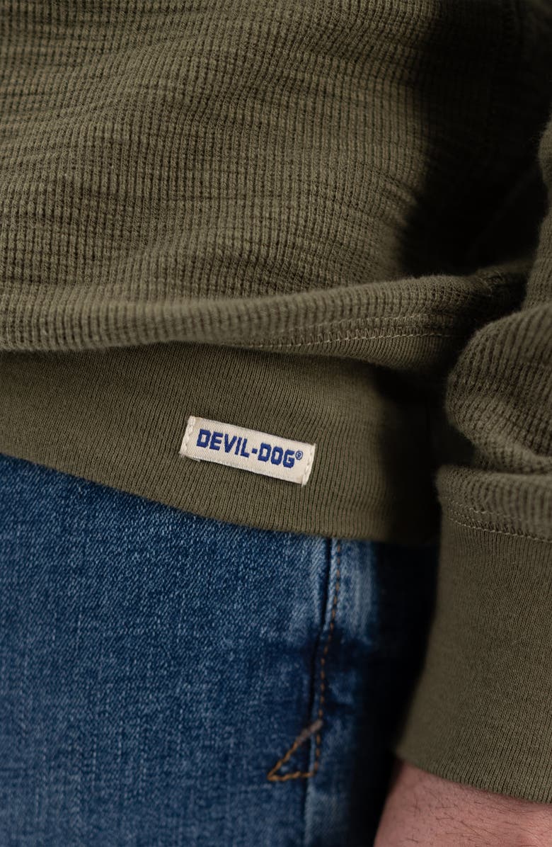 Devil-Dog Dungarees Slub Rib Organic Cotton Hoodie, Alternate, color, Ivy Green