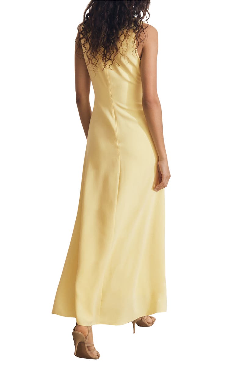 Reiss Atelier Elizabeth Faux Pearl Cutout Detail High-Low Dress, Alternate, color, 