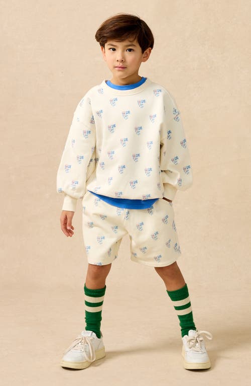 The Sunday Collective Kids' Weekend Organic Cotton Sweatshirt In Beige Overflow