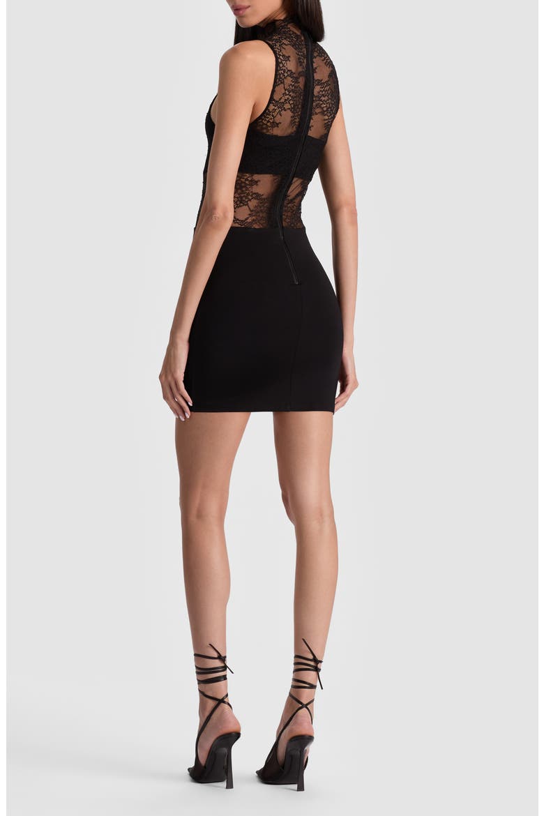 Nichol Sleeveless Minidress, Alternate, color, BLACK