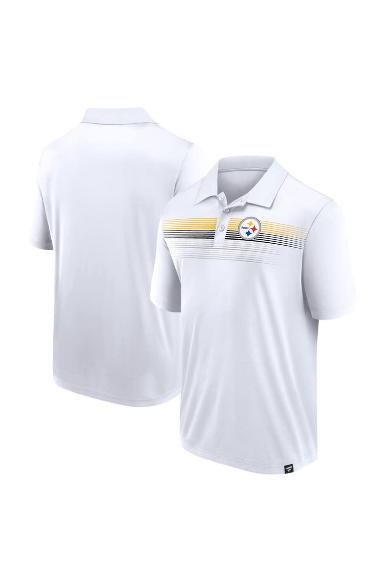 Men's Fanatics Branded White Pittsburgh Steelers Victory For Us Interlock Polo, Main, color, White
