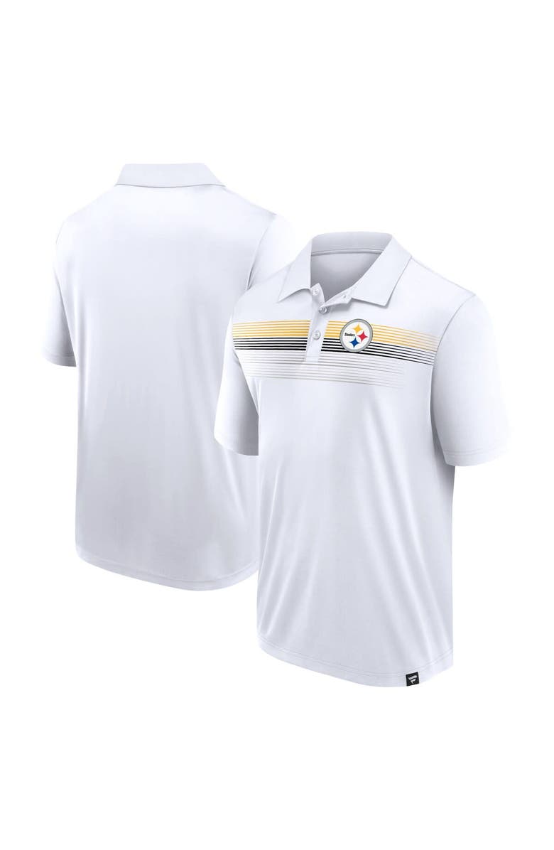 FANATICS Men's Fanatics Branded White Pittsburgh Steelers Victory For Us Interlock Polo, Main, color, 