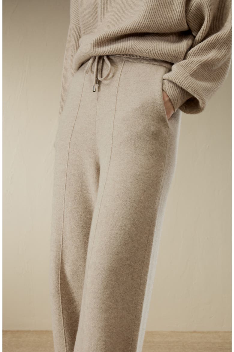 Women's Fluid Cashmere SweatPants, Alternate, color, Beige