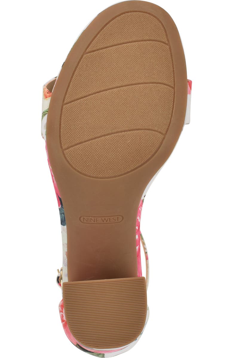 Nine West Tanela Ankle Strap Sandal, Alternate, color, White