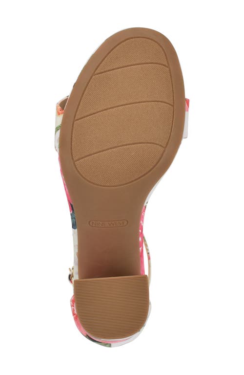Nine West Tanela Ankle Strap Sandal In White