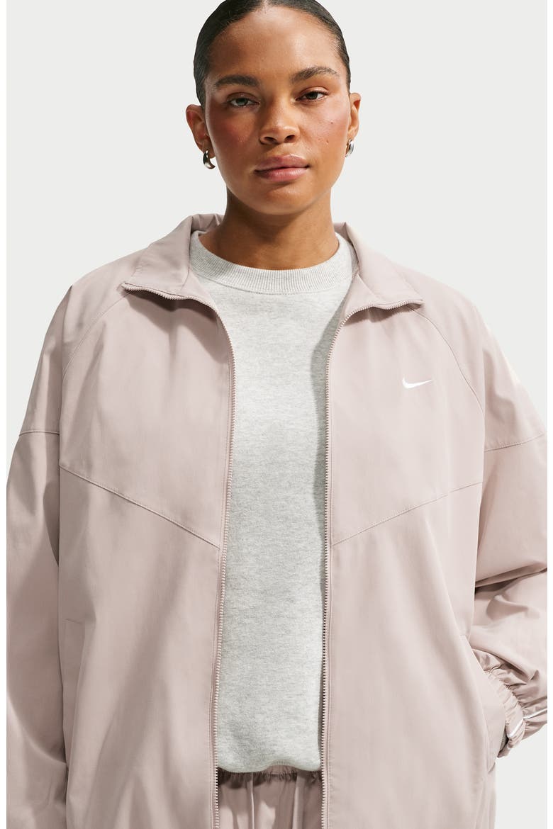 Embroidered Logo Jacket, Alternate, color, CREAM II/ WHITE/ WHITE