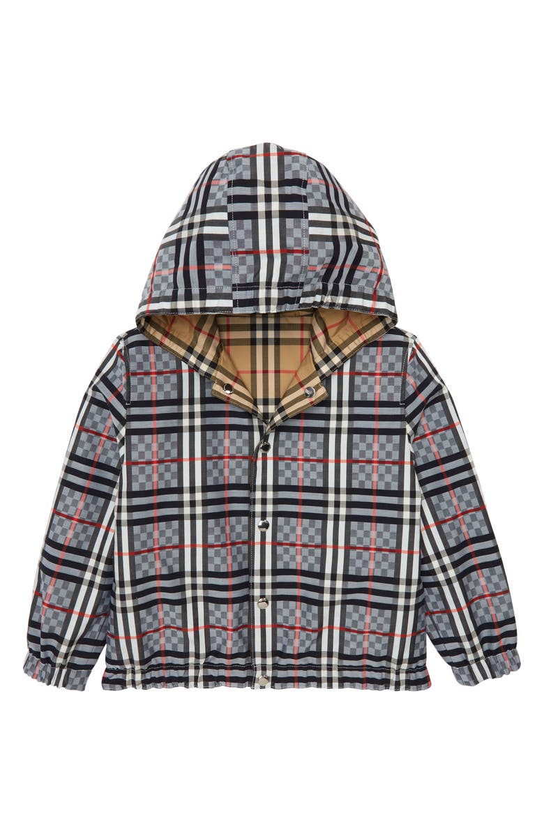 Burberry Kids' Mackenzie Reversible Hooded Jacket, Main, color, 